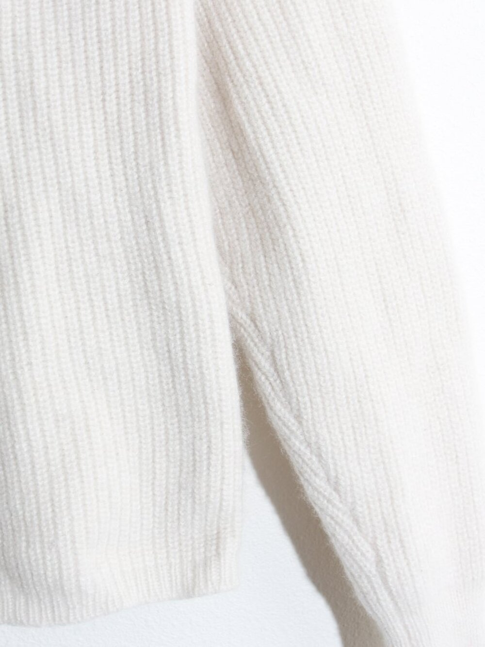 Quince 100% Mongolian Cashmere Fisherman Quarter Zip Sweater Ivory Size XS - Picture 6 of 16
